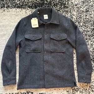 Sandro Men's Bonnie 100% Wool Jacket - Marine Chine - XS - NEW